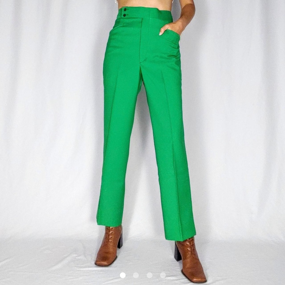 Green 70s Trousers